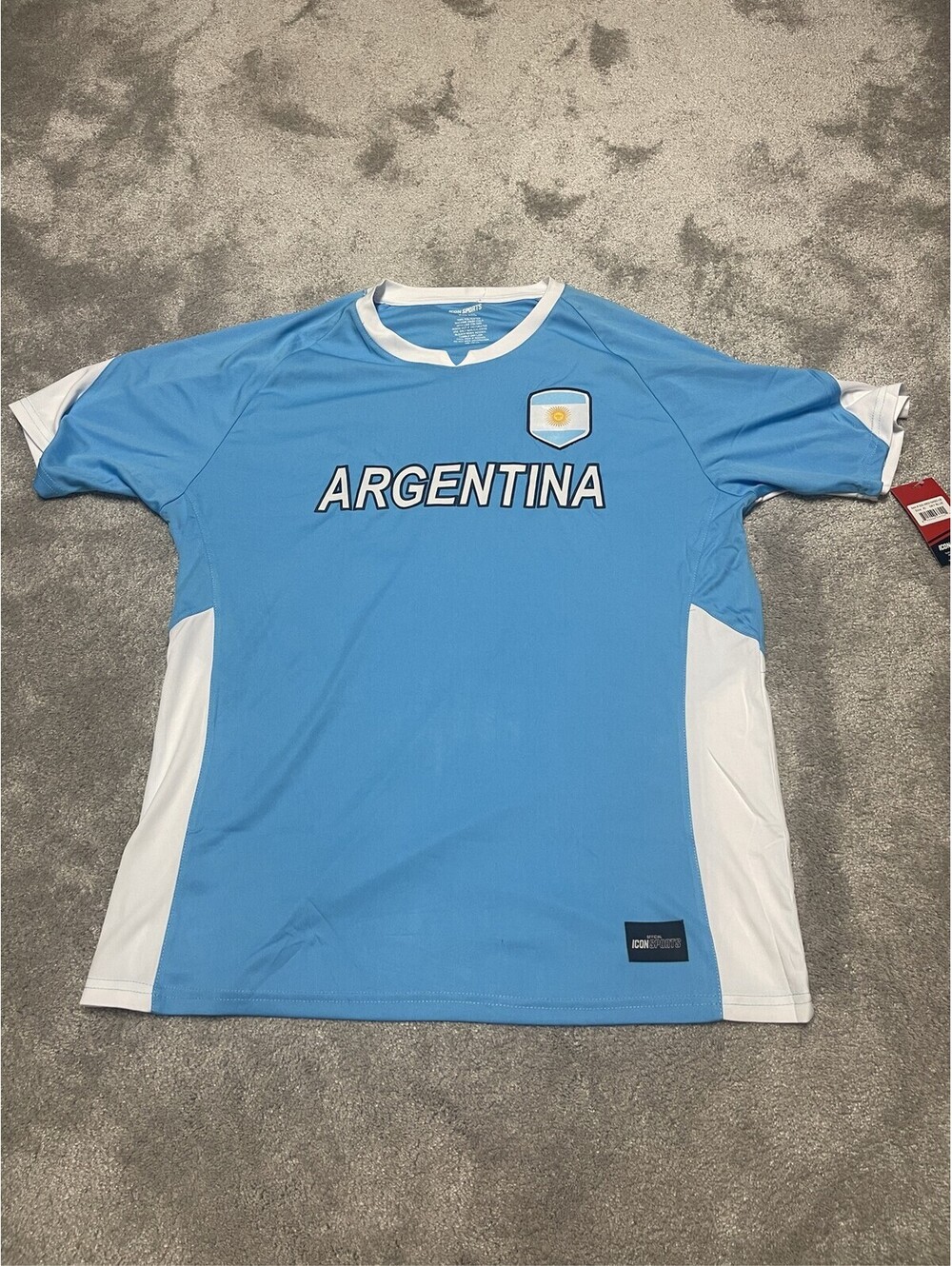 Icon Sports Argentina National Team Soccer Jersey Men's Blue White XL